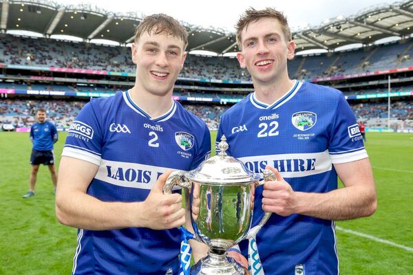 Ian Shanahan and Gearoid Lynch with the Joe McDonagh Cup