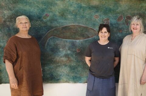 Laois art residency leads to collaboration on goddess of Barrow