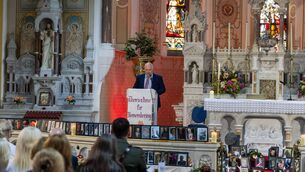 <p>The Embrace FARM remembrance service in the Church of the Most Holy Rosary, Abbeyleix, Co. Laois, Sunday 29 June, 2025. Photograph by Alf Harvey.</p> <p>The Embrace FARM remembrance service in the Church of the Most Holy Rosary, Abbeyleix, Co. Laois, Sunday 29 June, 2025. Photograph by Alf Harvey.</p>