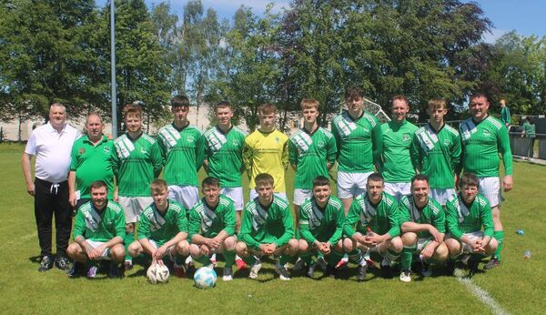 Rosenallis beat Killavilla United to win the 2026 CCFL Division 1 Cup. Photo: Rosenallis AFC. Rosenallis beat Killavilla United to win the 2026 CCFL Division 1 Cup. Photo: Rosenallis AFC.