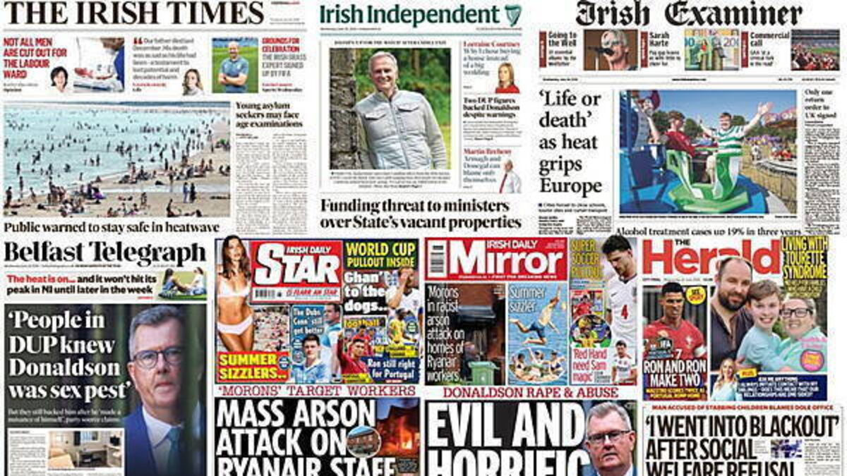 What the papers say: Wednesday's front pages