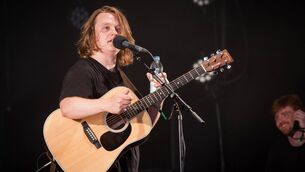 <p>Scottish singer-songwriter Lewis Capaldi performing at the 2018 Ilosaarirock festival in Joensuu, Finland. Photograph by Tuomas Vitikainen.</p>