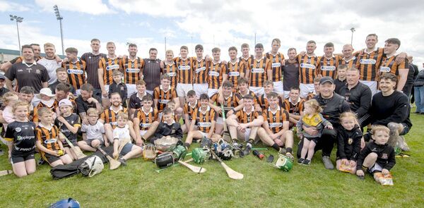 The Camross team which claimed the Laois Shopping Centre ACHL Division 1 title at the LOETB Centre of Excellence at the expense of The Harps on Sunday morning 	 Photo: Denis Byrne