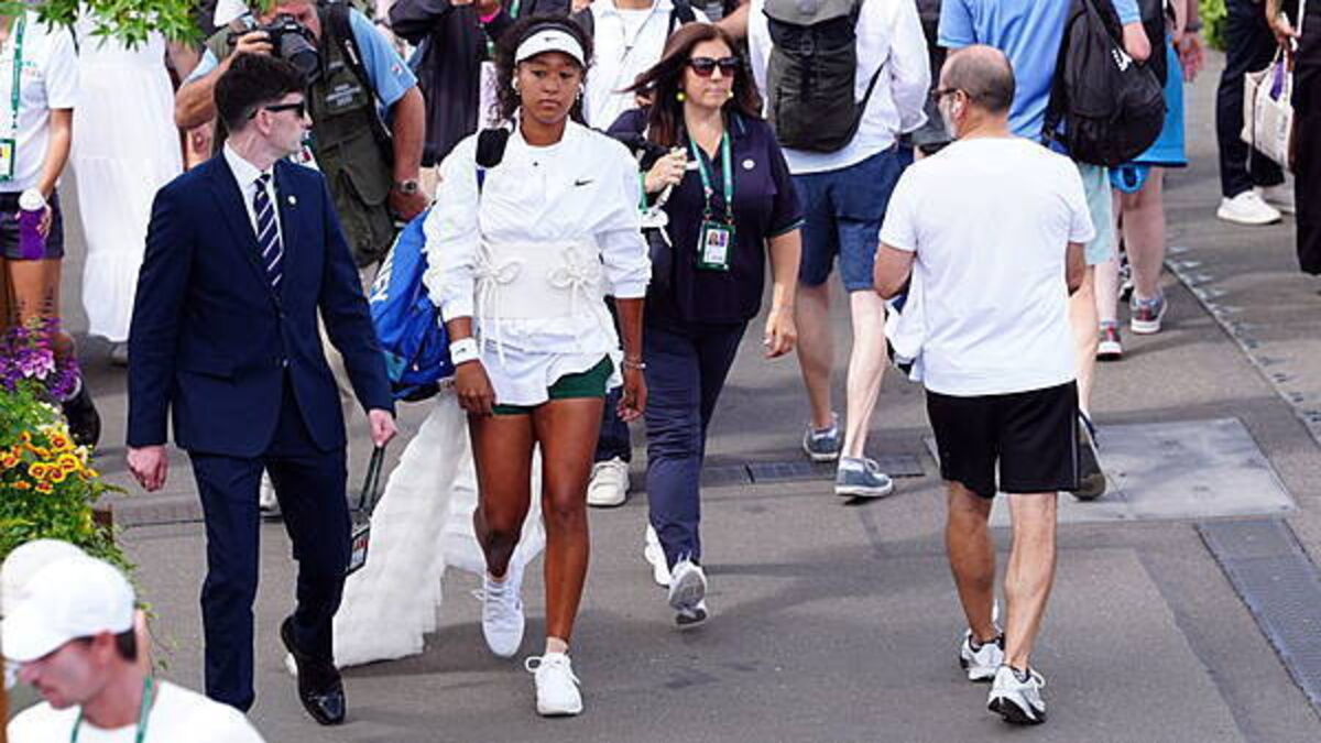 Naomi Osaka shows off new look as she breezes through Wimbledon second round