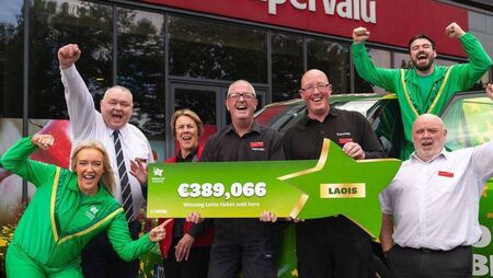 Laois family syndicate collects National Lottery win 