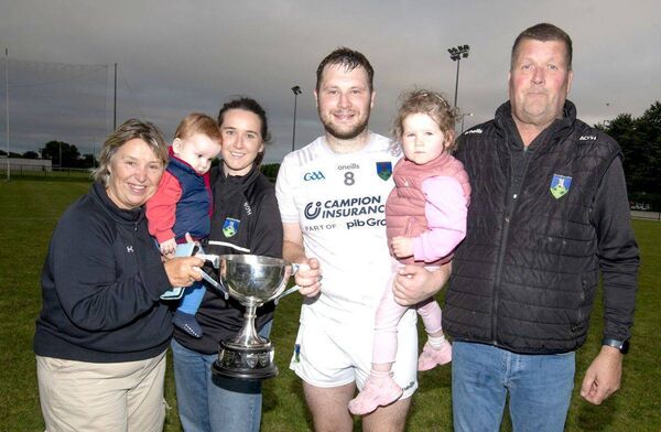 Mark O'Halloran and family celebrate the club's ACFL Division 1 win Photo: Denis Byrne Mark O'Halloran and family celebrate the club's ACFL Division 1 win Photo: Denis Byrne