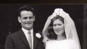 <p>Joan Coady from Abbeyleix, now aged 81, pictured with her late husband Seán Dunne on their wedding day. The photograph is among treasured family memorabilia preserved by local historian Noel Burke and photographer James G. Carroll, as they begin to plan a Memory Room for the county </p> <p>Joan Coady from Abbeyleix, now aged 81, pictured with her late husband Seán Dunne on their wedding day. The photograph is among treasured family memorabilia preserved by local historian Noel Burke and photographer James G. Carroll, as they begin to plan a Memory Room for the county </p>