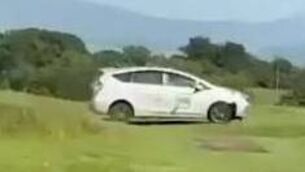 <p>A stolen taxi on Curragh Golf Course</p> <p>A stolen taxi on Curragh Golf Course</p>