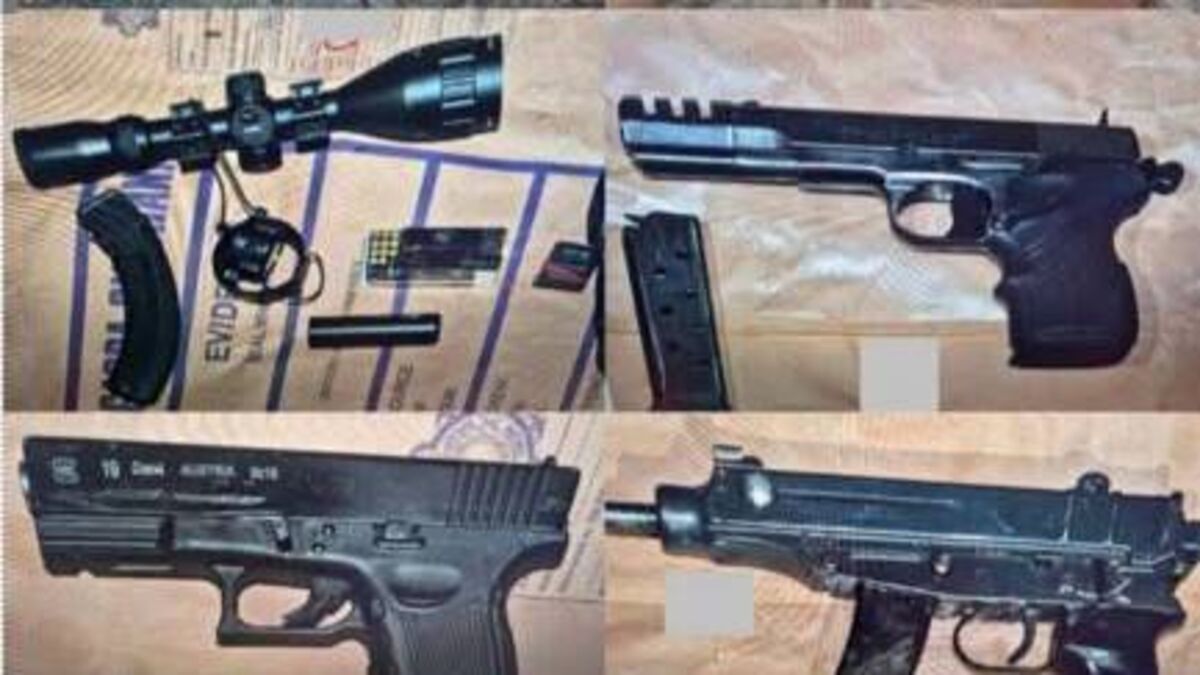 Machine guns and drugs seized in Laois and Kildare