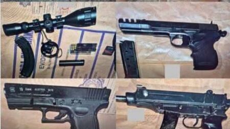 Machine guns and drugs seized in Laois and Kildare