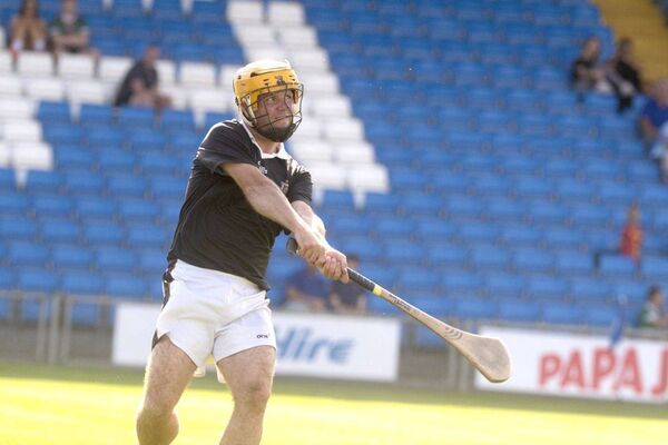 Tadhg Doran (Camross) playing this sliotar long against the Harps Photo: Denis Byrne Tadhg Doran (Camross) playing this sliotar long against the Harps Photo: Denis Byrne
