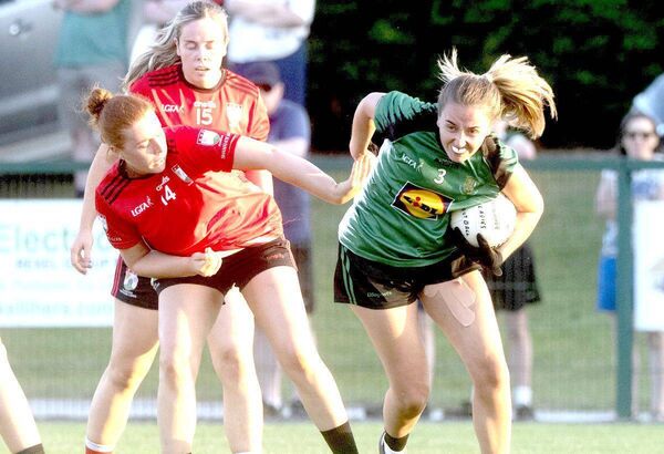 Aine Seale (Ballyfin) gets away from Grainne Phelan (Shanahoe) in the LGFA Division 2 on Friday night Photo: Denis Byrne Aine Seale (Ballyfin) gets away from Grainne Phelan (Shanahoe) in the LGFA Division 2 on Friday night Photo: Denis Byrne