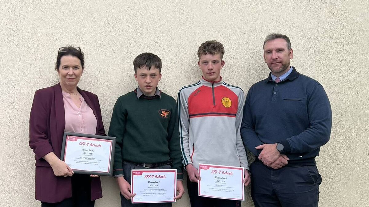 Laois teens win awards for saving schoolmate's life