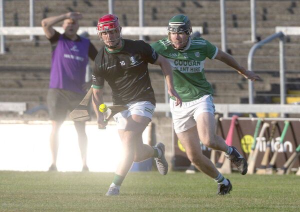 Rosenallis captain David Dooley breaking against Ballyfin on Thursday night Photo: Denis Byrne Rosenallis captain David Dooley breaking against Ballyfin on Thursday night Photo: Denis Byrne