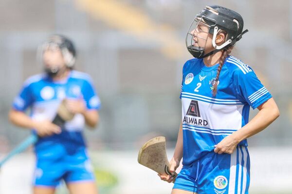 Laois's Laura Finlay watches the flight of the sliotar in the All-Ireland semi-final win over Kerry on Saturday 	 Photo: Paul Dargan