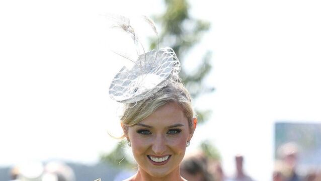 Dawn Knight from Laois wearing a self-designed dress created from curtain material and made especially for the day, shoes from Folkston Shoe Company in Edenderry and headpiece rented from Harrington Hats in Laois, was presented with the Sustainable Style Award at the Tulfarris Hotel & Golf Resort Styled by Nature competition during the Juddmonte Irish Oaks. Selected by award winning fashion broadcaster and stylist, Emily ODonnell, the award recognised a look that combined style, creativity and a thoughtful approach to sustainable fashion. Dawn's outfit stood out for its originality and connection to the Styled by Nature Sustainable Style being created from repurposed curtain material. Photo credit: Damien Eagers <p> Dawn Knight from Laois wearing a self-designed dress created from curtain material and made especially for the day, shoes from Folkston Shoe Company in Edenderry and headpiece rented from Harrington Hats in Laois, was presented with the Sustainable Style Award at the Tulfarris Hotel & Golf Resort Styled by Nature competition during the Juddmonte Irish Oaks. Selected by award winning fashion broadcaster and stylist, Emily ODonnell, the award recognised a look that combined style, creativity and a thoughtful approach to sustainable fashion. Dawn's outfit stood out for its originality and connection to the Styled by Nature Sustainable Style being created from repurposed curtain material. Photo credit: Damien Eagers </p>