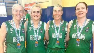 <p>Portlaoise Panthers' (l-r) Gráinne Tomlinson, Catherine Ashe, Deirdre Tomlinson and Ann-Marie Troy</p> <p>Portlaoise Panthers' (l-r) Gráinne Tomlinson, Catherine Ashe, Deirdre Tomlinson and Ann-Marie Troy</p>