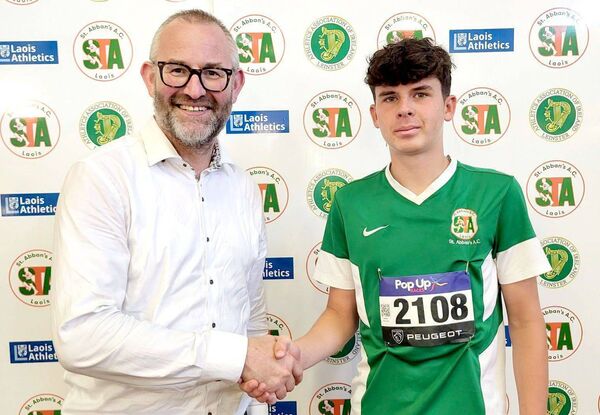Kalem Buggy with one of the League sponsors Joe Farrell from Farrell McElwee Solicitors