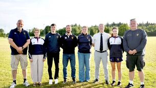 <p>Adrian Baldwin (Club Secretary), Amanda Hade (Club Vice-President), Ben Gleeson (Scrummaging Coach), Domnick Gleeson (Head Coach), Alison Holmes (Team Leader), Hugo Griffin (Club President), Niamh Griffin (Captain), Ciarán Reilly (Chair of Rugby)</p> <p>Adrian Baldwin (Club Secretary), Amanda Hade (Club Vice-President), Ben Gleeson (Scrummaging Coach), Domnick Gleeson (Head Coach), Alison Holmes (Team Leader), Hugo Griffin (Club President), Niamh Griffin (Captain), Ciarán Reilly (Chair of Rugby)</p>
