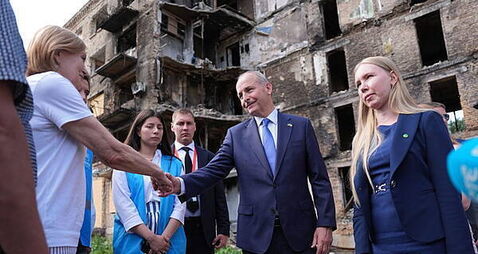 We hid in the bathroom, Taoiseach told as he meets people in bomb-hit Kyiv