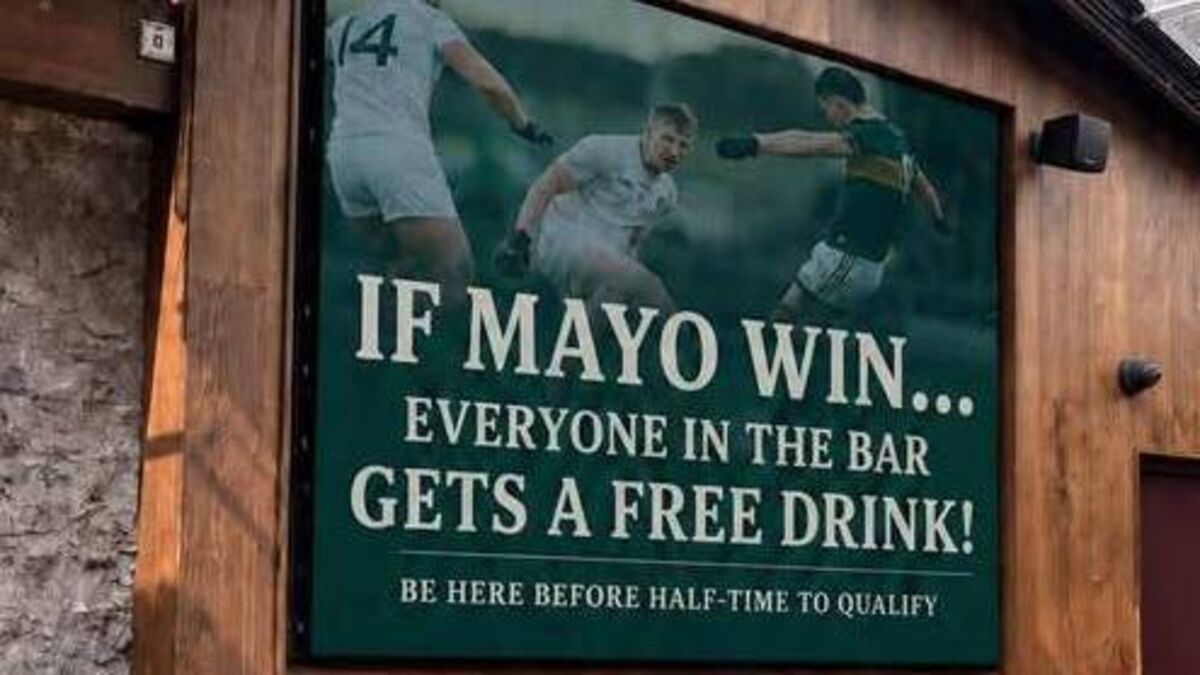 Portlaoise pub offers free drink if Mayo win!