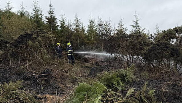 Fire services dealing with fire in Waterford's Comeragh Mountains