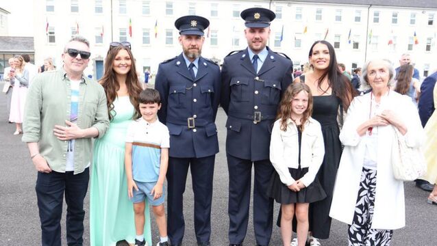 Garda Caleb Macken (left) and Garda Gerard Donlan (right), both from Portlaoise. Photograph by James Treacy. <p>Garda Caleb Macken (left) and Garda Gerard Donlan (right), both from Portlaoise. Photograph by James Treacy.</p>