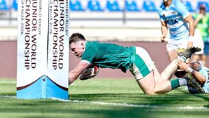 <p>Jack Deegan scores Ireland's third try against Argentina at the 2026 World Rugby Junior World Championship in Georgia Photo: ©INPHO/Levan Verdzeuli</p> <p>Jack Deegan scores Ireland's third try against Argentina at the 2026 World Rugby Junior World Championship in Georgia Photo: ©INPHO/Levan Verdzeuli</p>