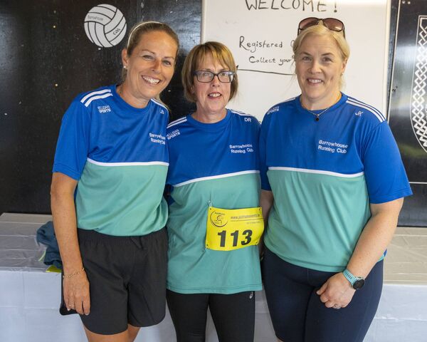Runners Lorraine Bennett, Dolores Redmond and Eimear Morrin. Photograph by Aisling Hyland.