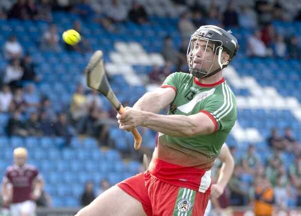 PJ Scully (Borris/Kilcotton) finding the target with this shot on Saturday Photo: Denis Byrne PJ Scully (Borris/Kilcotton) finding the target with this shot on Saturday Photo: Denis Byrne