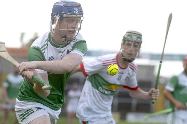Oran Gorman (Rosenallis) playing this sliotar in the SHC win over Rathdowney/Errill Photo: Denis Byrne Oran Gorman (Rosenallis) playing this sliotar in the SHC win over Rathdowney/Errill Photo: Denis Byrne