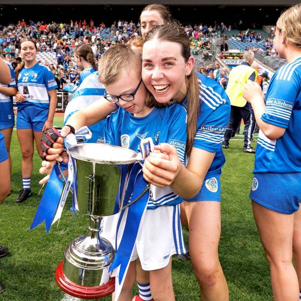 Aimee Collier and her brother Aaron celebrate with the Kay Mills Cup last year Photo: ©INPHO/Ben Brady Aimee Collier and her brother Aaron celebrate with the Kay Mills Cup last year Photo: ©INPHO/Ben Brady