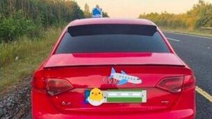 <p>The Audi A4 was seized from an unaccompanied learner (17) caught doing 174kph. Photo: An Garda Síochána Laois Offaly </p>