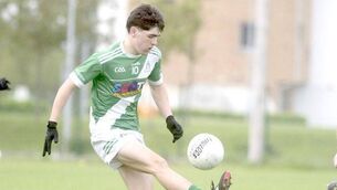 <p>Adam Farrell in action for Killeshin Photo: Denis Byrne </p>