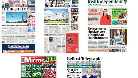 What the papers say: Saturday's front pages
