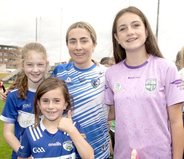 Molly Bergin with Ellie and Daisy Flynn and Eimear Hassett	Photo: Denis Byrne