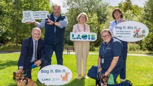 <p>Launching the Laois County Council Anti Dog Fouling Campaign for County Laois in Pairc an Phobail, Portlaoise. The campaign aims to promote responsible dog ownership, including encouraging dog owners to clean up after their dogs. From left: Michael Rainey, Chief Executive, Laois County Council with Wesley; Dog Warden, Tristan Blundell; Cllr Catherine Fitzgerald, Cathaoirleach of Laois County Council; Dog Warden Serena Flanagan with Penny and Evelyn Brownrigg from the Environment Section LCC. Photo: Alf Harvey</p> <p>Launching the Laois County Council Anti Dog Fouling Campaign for County Laois in Pairc an Phobail, Portlaoise. The campaign aims to promote responsible dog ownership, including encouraging dog owners to clean up after their dogs. From left: Michael Rainey, Chief Executive, Laois County Council with Wesley; Dog Warden, Tristan Blundell; Cllr Catherine Fitzgerald, Cathaoirleach of Laois County Council; Dog Warden Serena Flanagan with Penny and Evelyn Brownrigg from the Environment Section LCC. Photo: Alf Harvey</p>