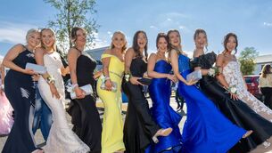 <p>Stylish ladies off to the Mountrath Community School Debs Ball. Photo: Alf Harvey</p> <p>Stylish ladies off to the Mountrath Community School Debs Ball. Photo: Alf Harvey</p>