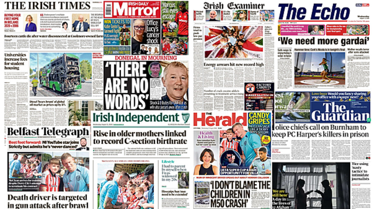What the papers say: Wednesday's front pages