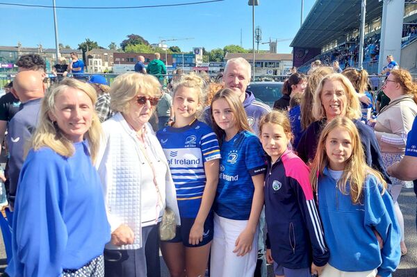 Mary O'Hara celebrates with her family after scoring three tries in Leinster win over Connacht in the Girls' Under-19 interprovincial at Energia Park on Saturday Mary O'Hara celebrates with her family after scoring three tries in Leinster win over Connacht in the Girls' Under-19 interprovincial at Energia Park on Saturday