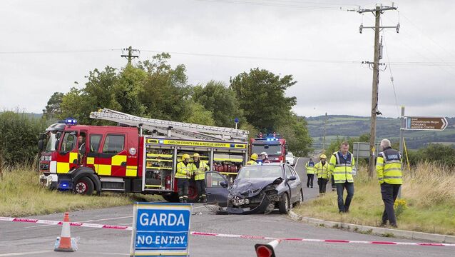 <p>Two car crash near Milford Cross Co. Carlow. Photo:Thomas Nolan</p>