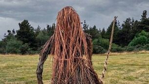 <p>The 'Guardian of the Ridge', standing eight feet tall, was crafted entirely from willow by Lynn Kirkham Photo: Rosenallis Festival </p>