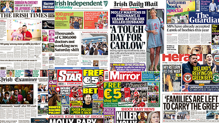 What the papers say: Saturday's front pages