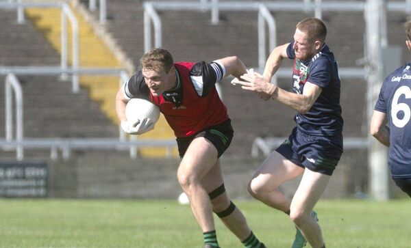 Killian Roche (Killeshin) breaks away from Jamie Sheehan (Graiguecullen) as he clears this danger in the SFC Rd 3 game on Sunday Photo: Denis Byrne Killian Roche (Killeshin) breaks away from Jamie Sheehan (Graiguecullen) as he clears this danger in the SFC Rd 3 game on Sunday Photo: Denis Byrne