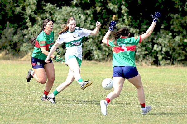 Portlaoise's Laura Culleton gets a shot away in the win over Graiguecullen Photo: David Maher Portlaoise's Laura Culleton gets a shot away in the win over Graiguecullen Photo: David Maher