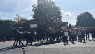 <p>The funeral procession of Jeremy O'Brien makes it way to St Mary's cemetery. </p> <p>The funeral procession of Jeremy O'Brien makes it way to St Mary's cemetery. </p>