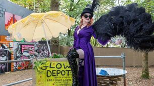 <p>Miss Maple Shell with Dirty Circus at the GlowDepot at the Electric Picnic press day, today Tuesday 25 August 2026 Photo: Alf Harvey</p>