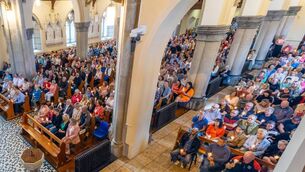 <p>Hundreds attended the prayer vigil in St. Clare’s Church in Graiguecullen for sisters Alma and Niamh Kinsella and Ella Hendricken, and their seven-year-old nephew Yemi who were injured in the M9 crash Pic: © Michael O'Rourke Photography 2026</p> <p>Hundreds attended the prayer vigil in St. Clare’s Church in Graiguecullen for sisters Alma and Niamh Kinsella and Ella Hendricken, and their seven-year-old nephew Yemi who were injured in the M9 crash Pic: © Michael O'Rourke Photography 2026</p>