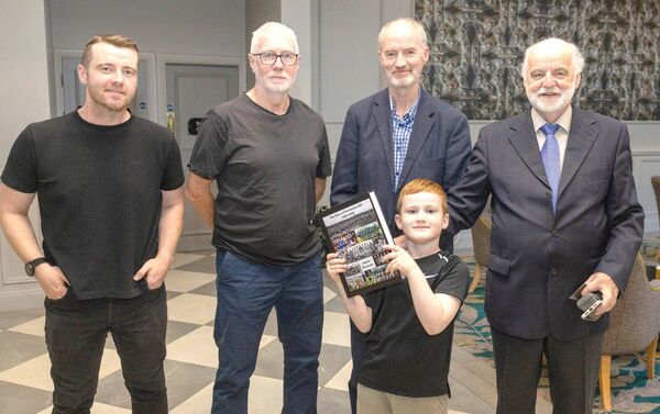 James Bennett, Pat McCormack, Pat Bennett, Alex Bennett and James Bennett at the launch of The History of Portlaoise AFC 1966-2006, compiled by James Bennett Photo: Alf Harvey James Bennett, Pat McCormack, Pat Bennett, Alex Bennett and James Bennett at the launch of The History of Portlaoise AFC 1966-2006, compiled by James Bennett Photo: Alf Harvey