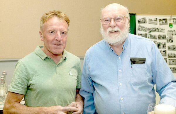 Aengus Burke and Noel Scully at the launch of The History of Portlaoise AFC 1966-2006 Photo: Alf Harvey Aengus Burke and Noel Scully at the launch of The History of Portlaoise AFC 1966-2006 Photo: Alf Harvey